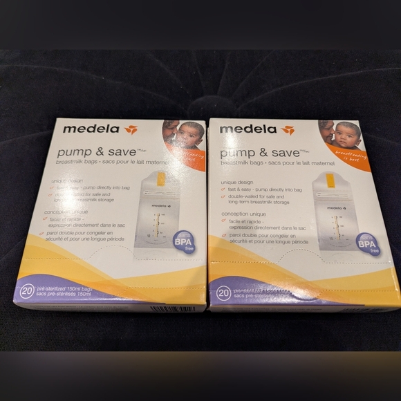 Medela Supplies Pump & Save milk Bags 2 Boxes & Steam Quick Clean Bags 1 Box - Picture 3 of 11